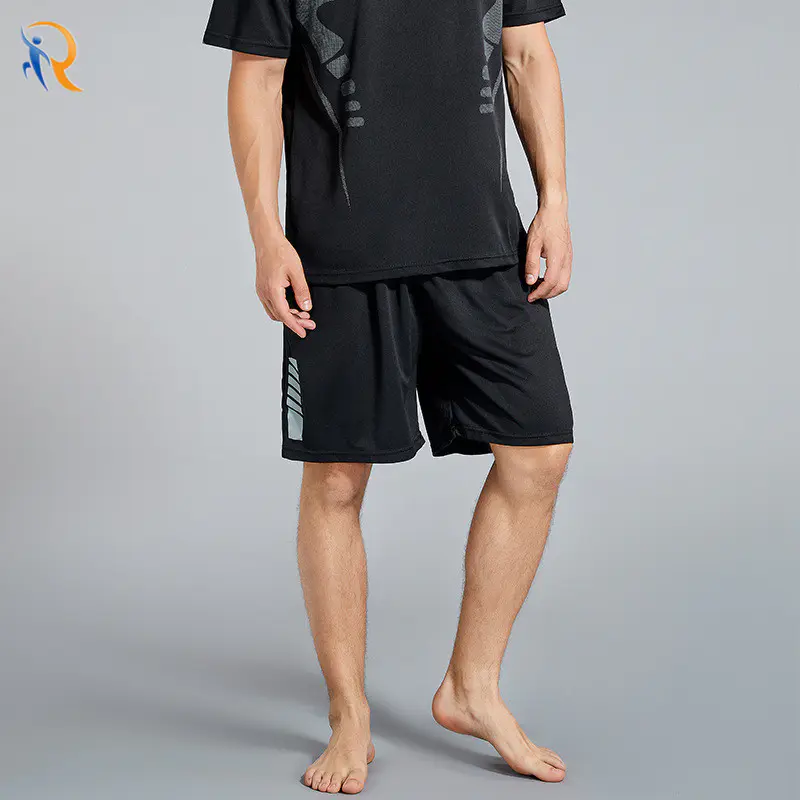 Summer leisure running loose two-piece gym basketball clothes t-shirt short-sleeved shorts
