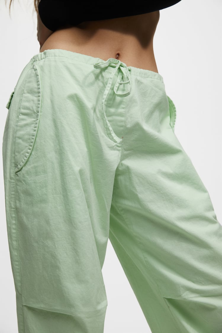 product-Womens Loose Style Wide Leg Parachute Trousers-Ruiteng-img