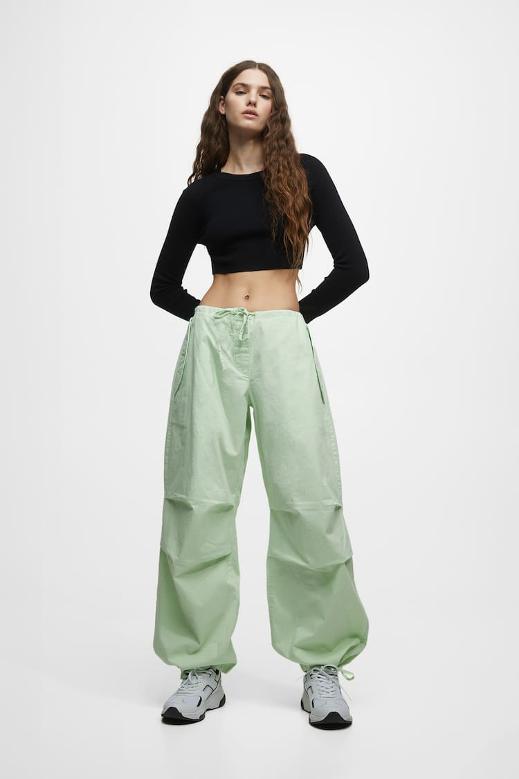 product-Ruiteng-Womens Loose Style Wide Leg Parachute Trousers-img