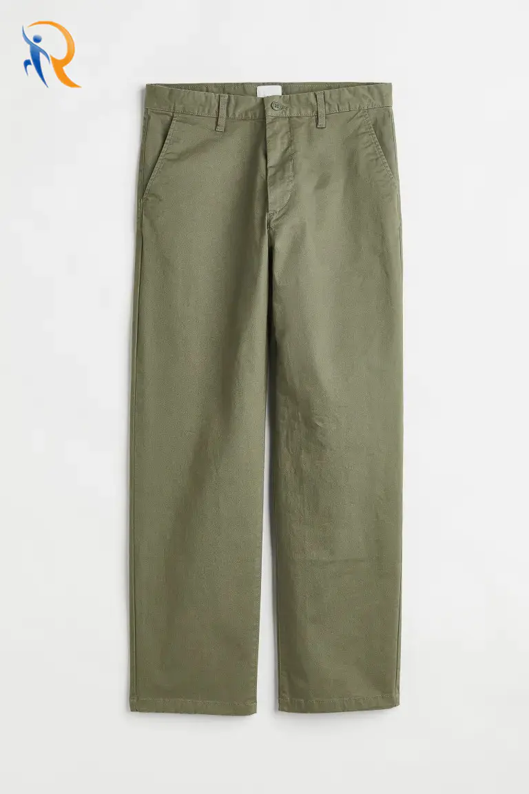 Men's Relaxed Fit Wide Leg Chinos