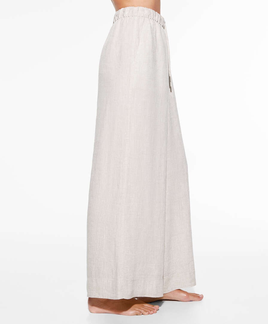 product-Ruiteng-Womens Casual Style 100 Linen Wide Leg Pants-img