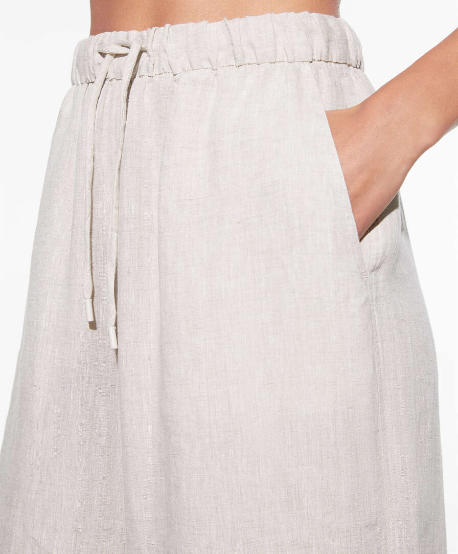 product-Ruiteng-Womens Casual Style 100 Linen Wide Leg Pants-img