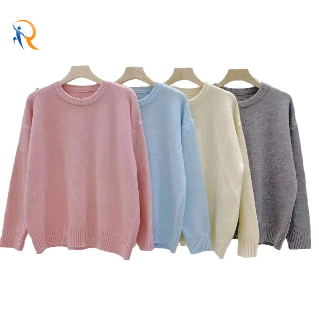 Womens Solid Color Fashion Style Knit Sweater