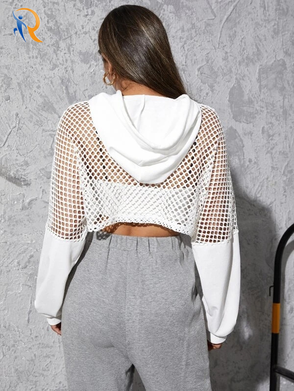 product-Ruiteng-Womens Cropped Style Mesh Back Hoodie-img