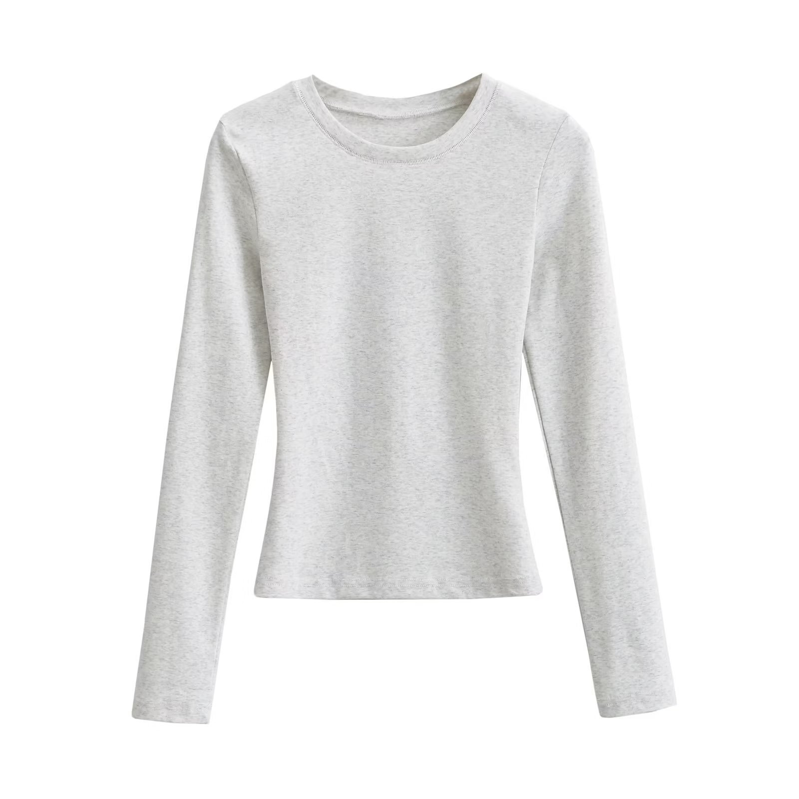 product-Pure Colour Long Sleeve Lounge Top Womens Tights Base Shirt-Ruiteng-img