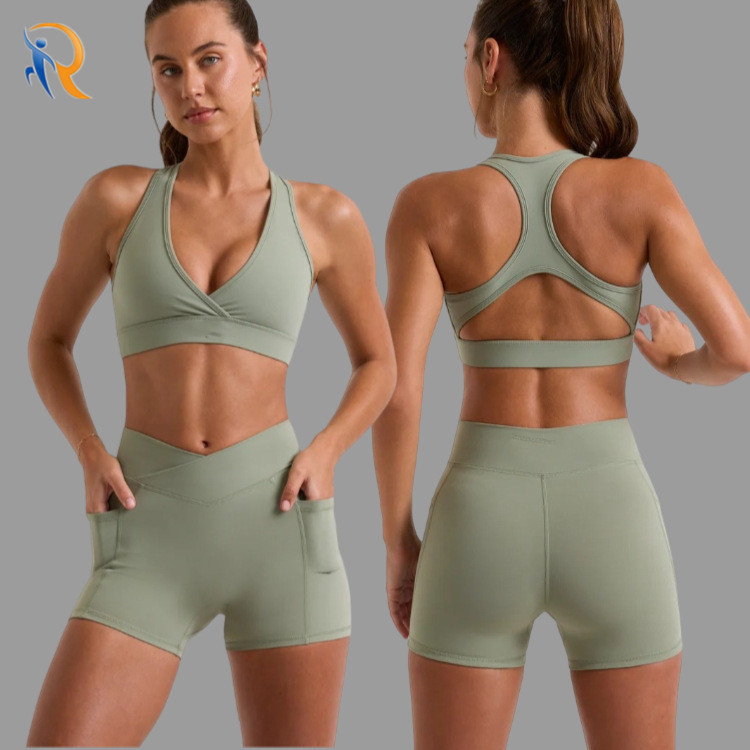Hot Sexy Fitness Yoga Sports Wear Super Shockproof Gym Bra Panty Set -  China Sports Bra and Women Sportswear price