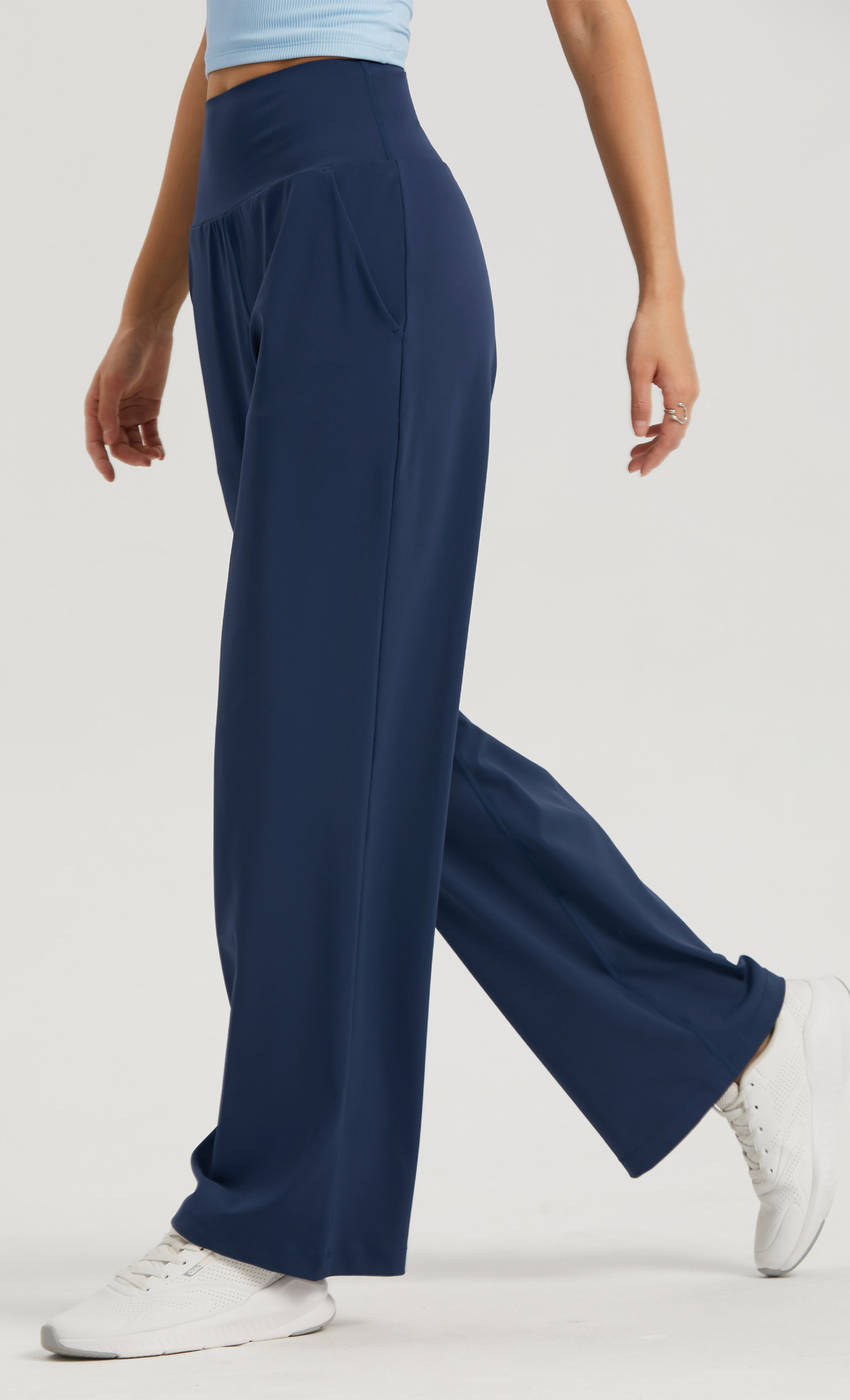 product-Womens Hight Waist Wide Leg Pants Big Pockets Straight willow Leggings Loose Style Pants-Rui