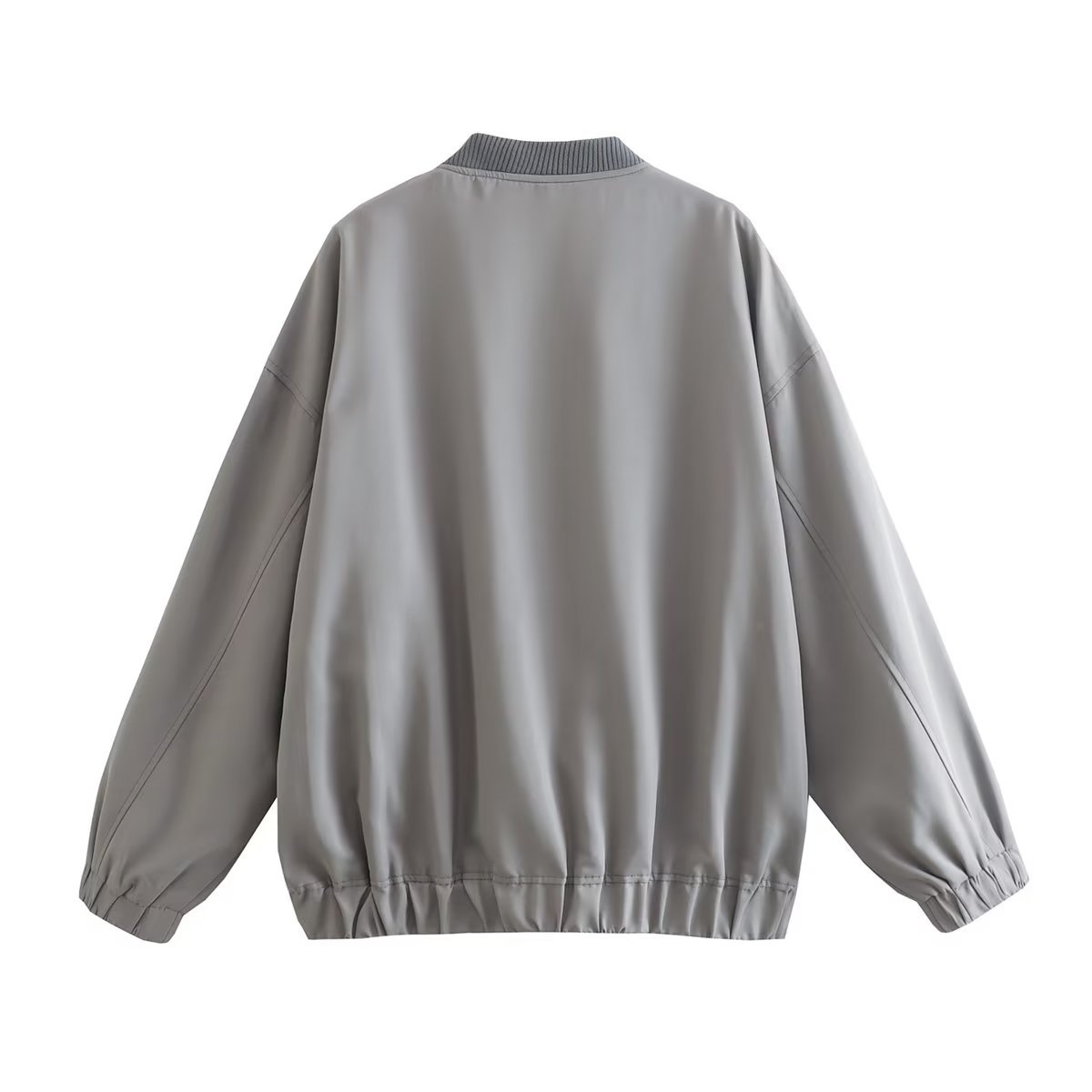 product-Womens Spring Seasonal Baseball Jacket Crew Neck Zip Up Jacket-Ruiteng-img
