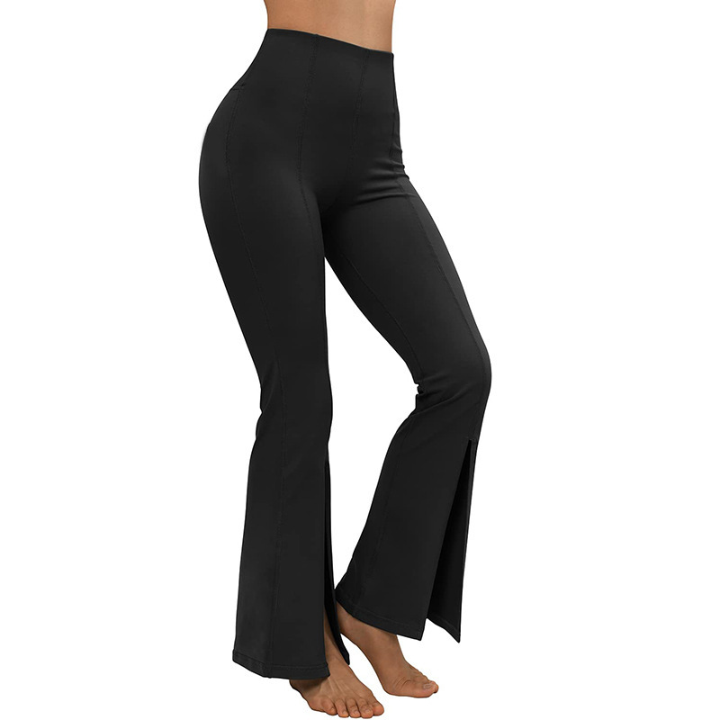 product-Womens Gymwear High Waist Legging Yoga Legging Spare Hem Split Hem Pants Leggings-Ruiteng-im