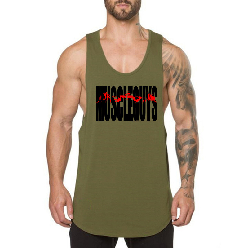 product-Ruiteng-Mens Gym Wear Fitness Tank Top Traning Tank Spoon Hem Tank-img