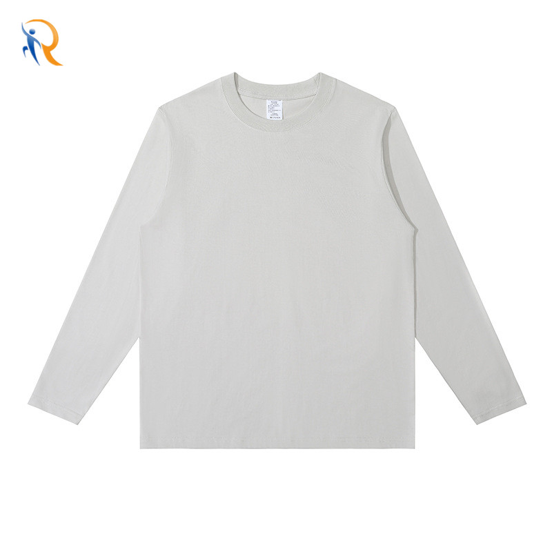 Mens Solid Cotton Comfy Base Shirt Long Sleeved Solid Color Shirt