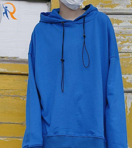 Hoodies solid color loose-fitting and fleece hoodie male and female couple