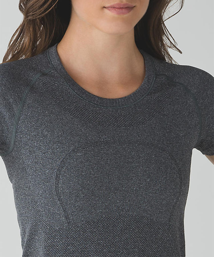 product-Womens short-sleeved, round neck T-shirt fitness running yoga top-Ruiteng-img