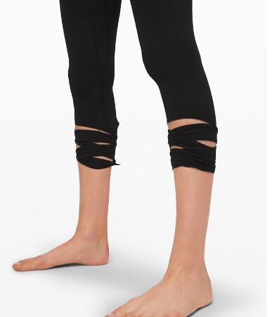 Ladies cross design seven-point tan lili slimming sweatpants
