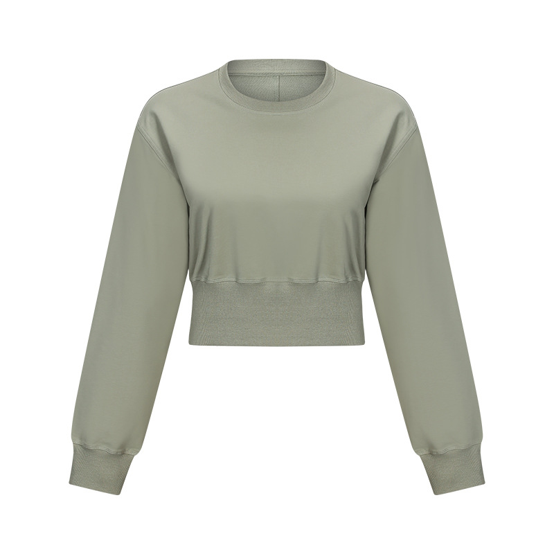 product-New Threaded Waist Yoga Jacket Trendy Versatile Casual Loose Sports Sweater Women-Ruiteng-im