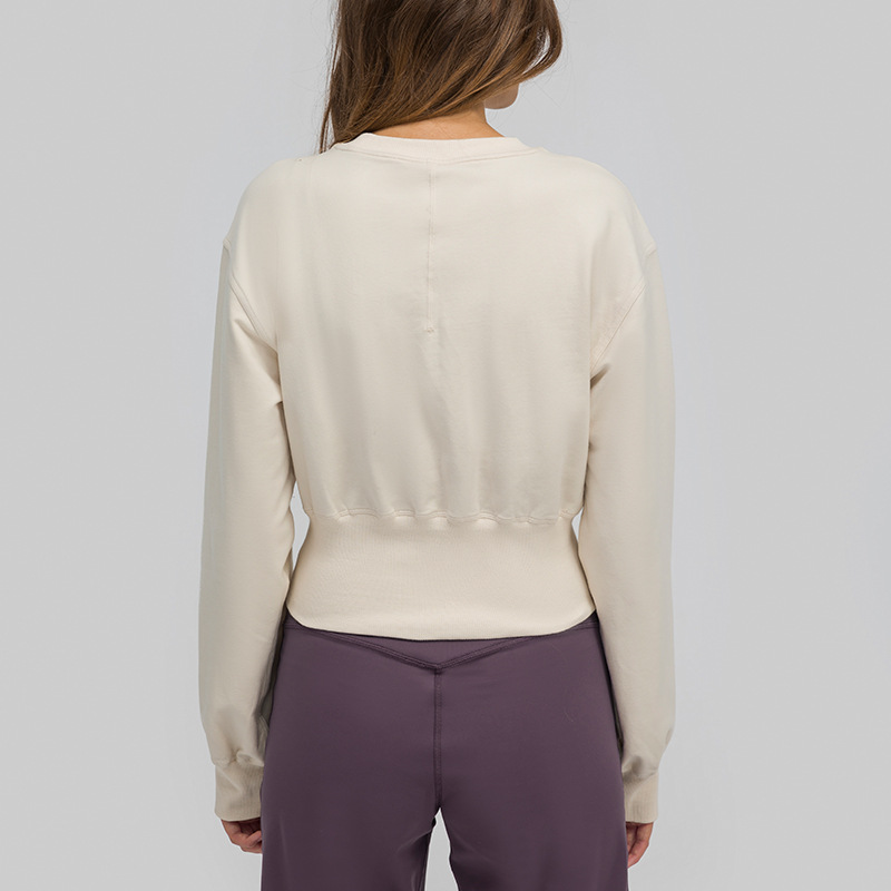 product-Ruiteng-New Threaded Waist Yoga Jacket Trendy Versatile Casual Loose Sports Sweater Women-im