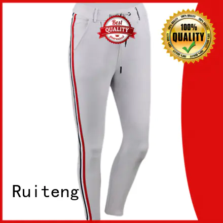 OEM Wholesale Side Contrast Color Stripe Slim High Waist Women Workout Pants Bottoms Design Running Training Trousers-RTA1481